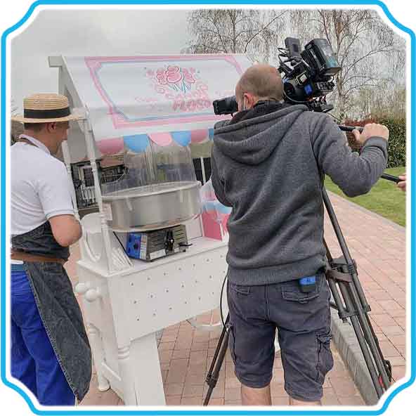 Filming the Candy Floss Cart