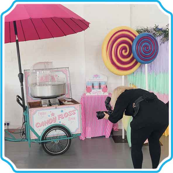 Photo shoot with the Candy Floss Tricycle