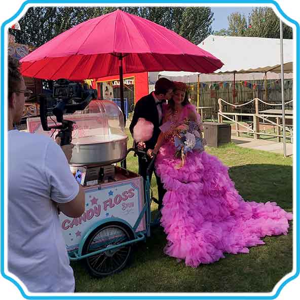 Wedding photo shoot with the Candy Floss Tricycle