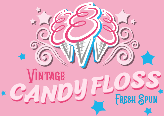 Fresh Spun Vintage Candy Floss